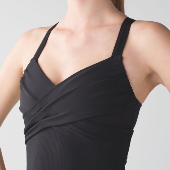 lululemon athletica Tops - Lululemon Wrap It Up Tank Black 8